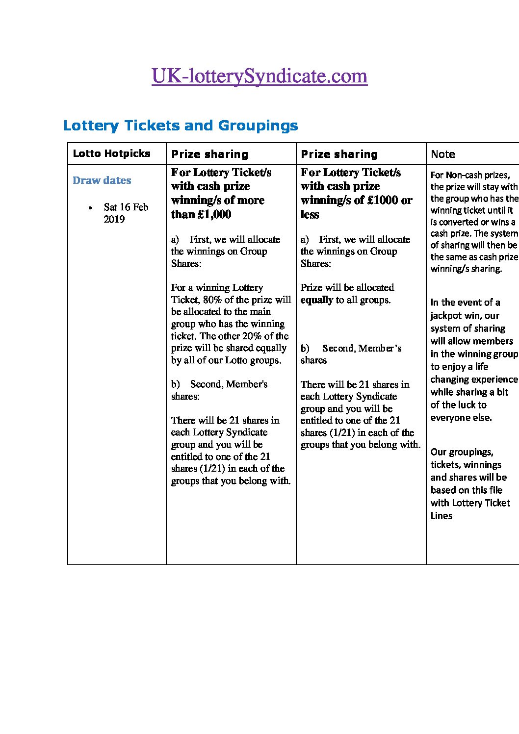 Prizes for deals lotto hotpicks